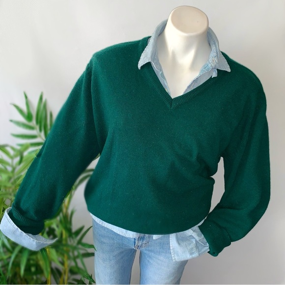 v i n t a g e :: Slouchy Lambswool Grandpa Knit Sweater - Picture 1 of 9
